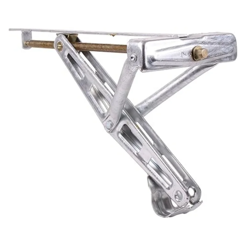 RV Stabilizer Jack 2-Pack, C-Style Trailer Support Leg with Hand Crank Parking Feet, Heavy Duty Galvanised Steel for Motorhome
