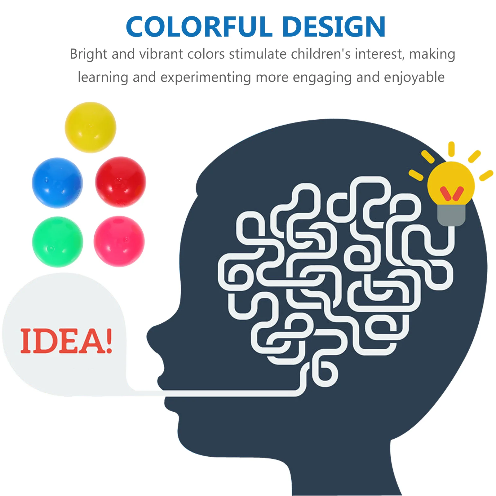 100 Uds bolas de pista de enseñanza 2Cm Mini bolas de plástico coloridas para contar juegos de clasificación experimentos de tallo educativo ligero