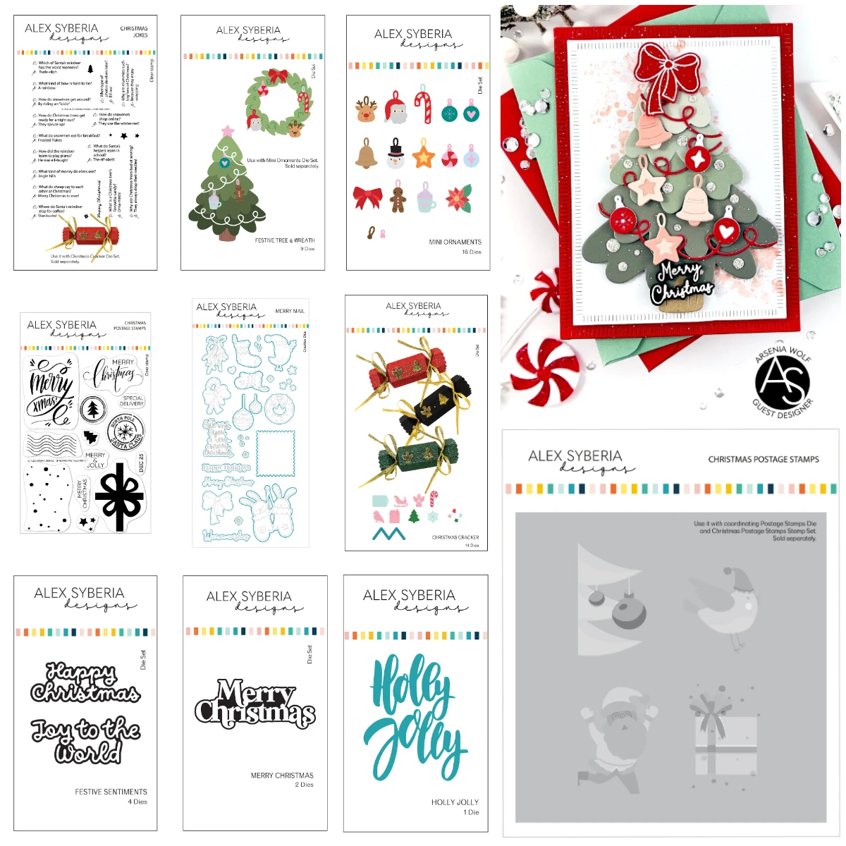 عيد الميلاد وعطلة الإصدار الكامل حزمة قطع يموت سيليكون Stamps Stencil DIY بها بنفسك سكرابوكينغ ورقة اليدوية ألبوم ختم يموت