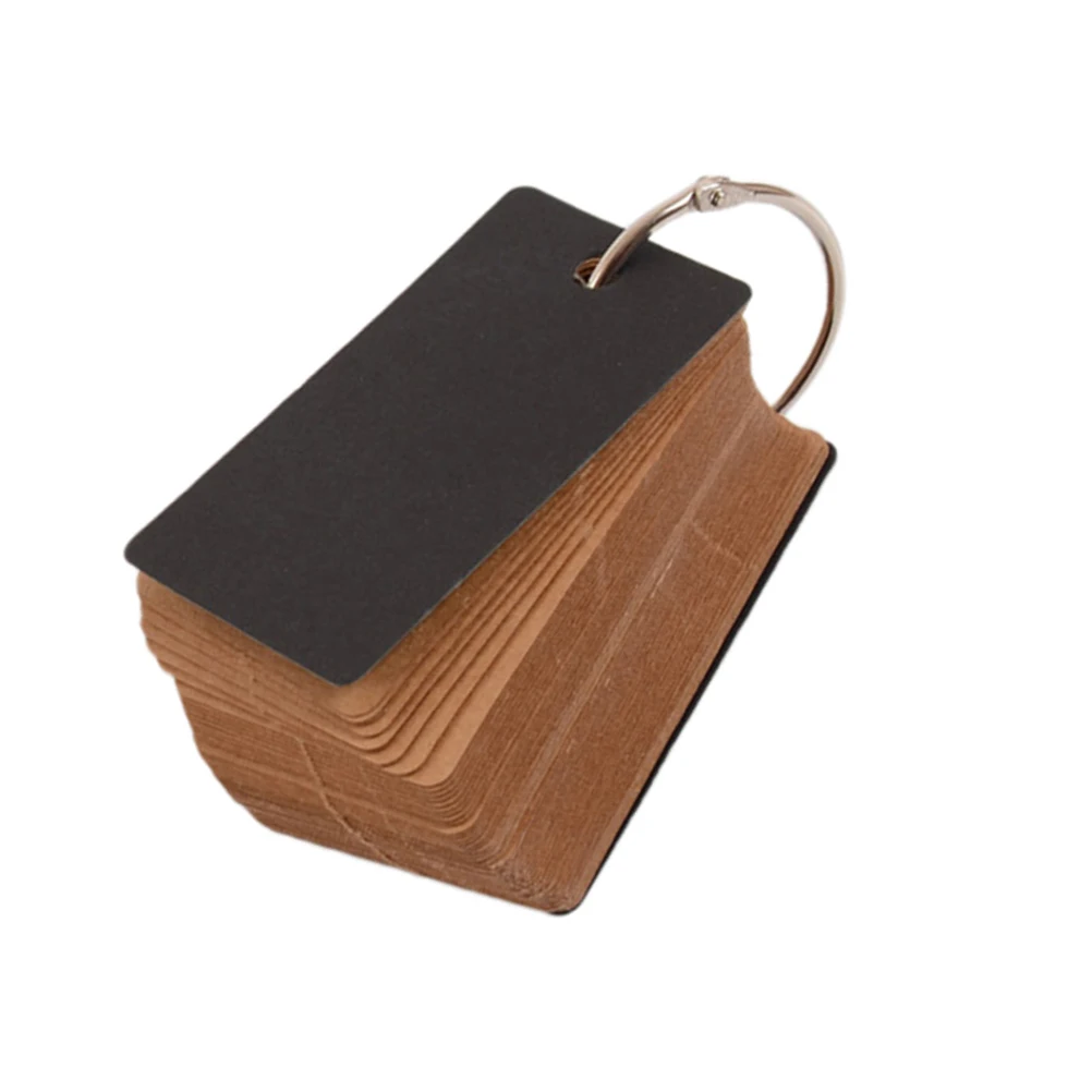 100 Uds. Tarjeta de palabras en inglés, libretas en blanco, tarjetas de alfabetización, estudio DIY, portátil, Simple