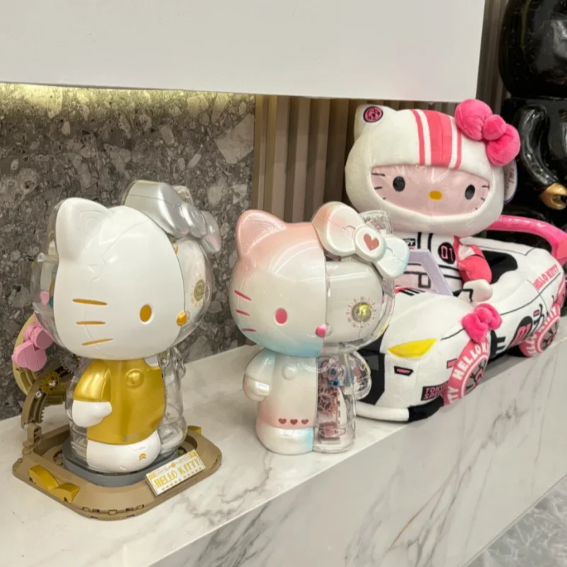 

In Stock Hello Kitty Colored Big Action Figure And White Golden Big Aciton Figure Assemble The Model Kawaii Collectible Toy