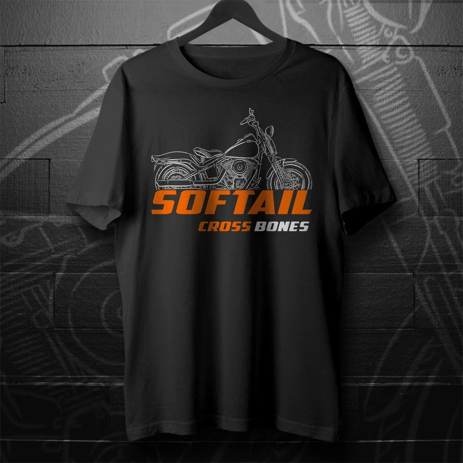 FLSTSB Softail Cross Bones 2008-11 Fans - Motorcycle T-Shirt