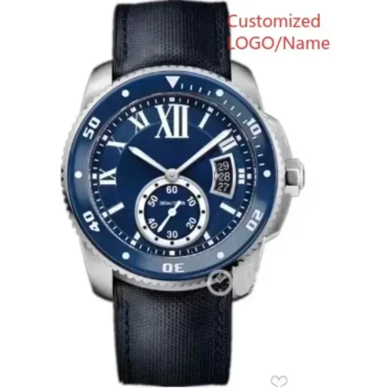 Reloj Personalizado A989 Store, Relojes Deportivos Negros y Azules de Moda para Hombre, Reloj Mecánico Automático de Cerámica y Caucho