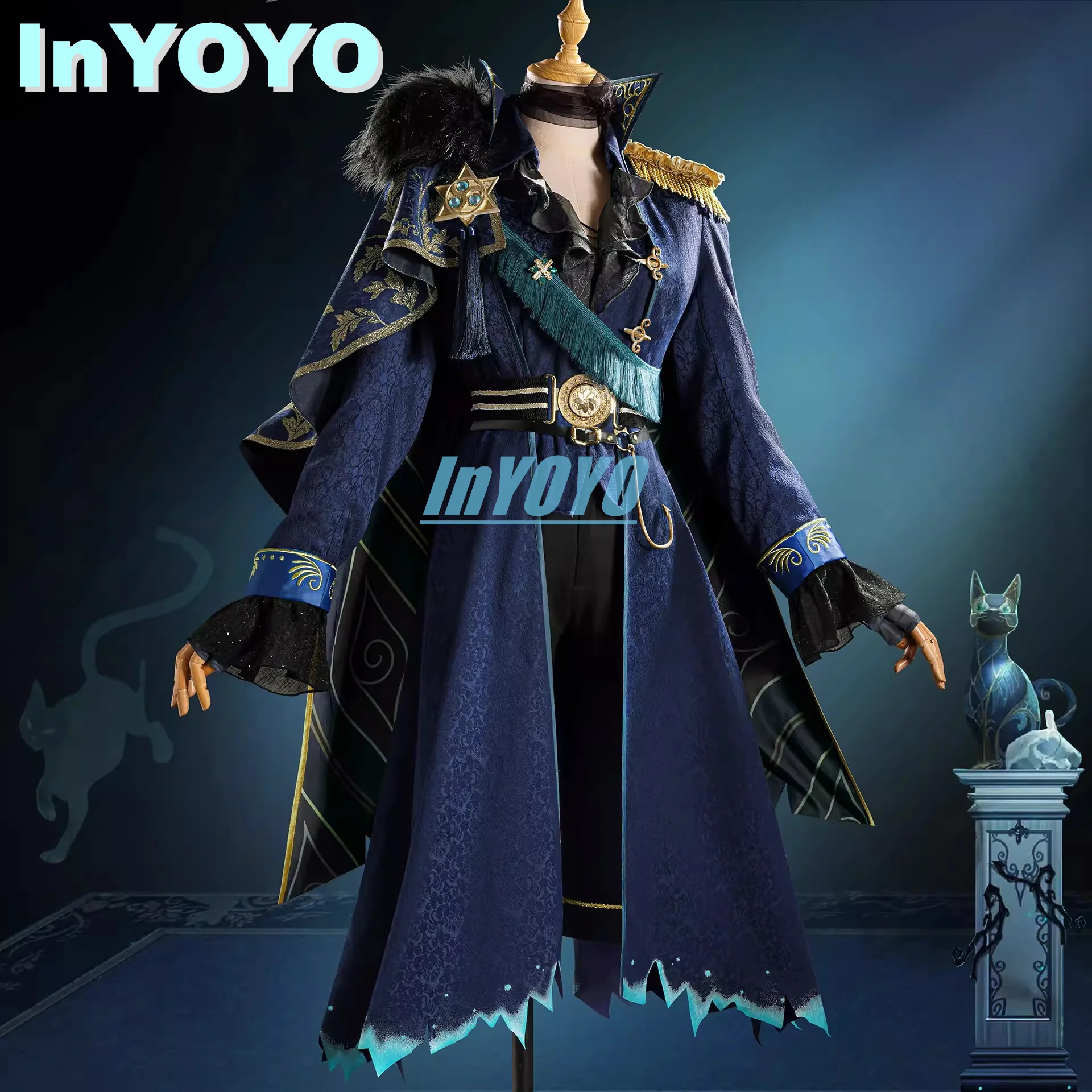 InYOYO Alva Lorenz Cosplay Costume Game Identity V Hermit Chief Advisor October Celebration Rare Handsome Uniform Halloween Outf