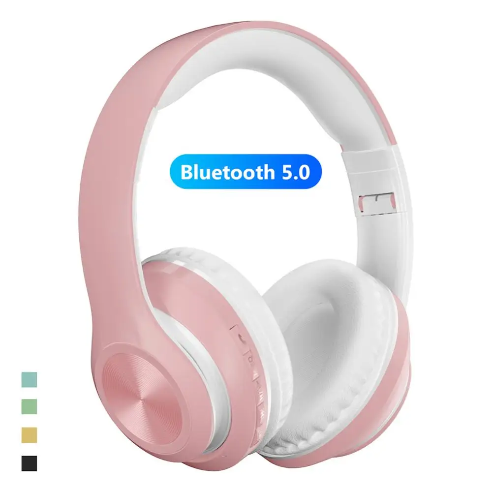 P68 Bluetooth 5.0 Foldable Rechargeable Wireless Headset HiFi Sound Headphones Stereo Foldable Sport Earphone Microphone Headset