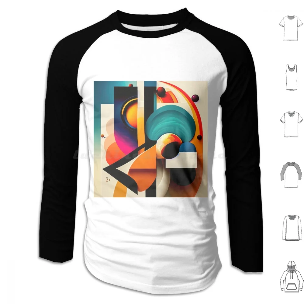 Evolving Wisdom Sweats à capuche à manches longues Evolving Wisdom Art vibrant Formes géométriques Motifs abstraits Leçons de vie