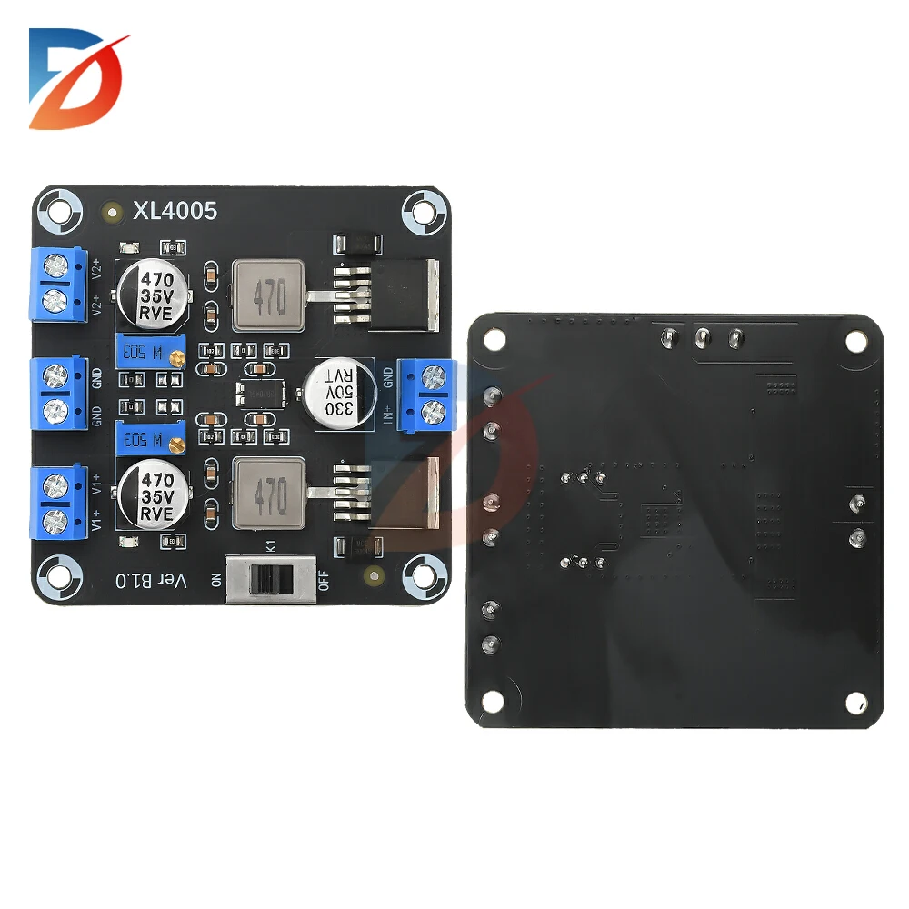 DC-DC 5-32V to 0.8-30V adjustable step-down module XL4005 power module E1 dual-channel switching power module 5A