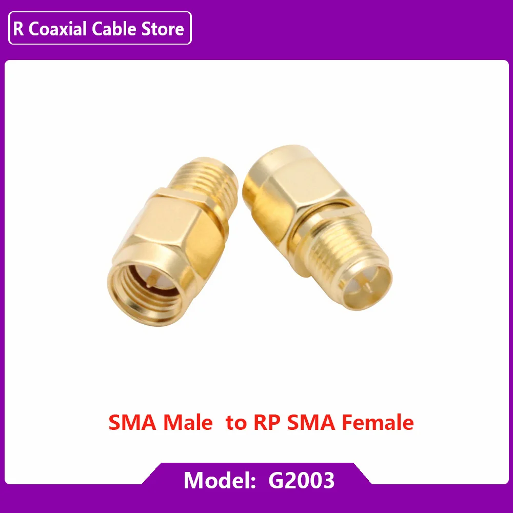 10pçs (rp) sma macho para (rp) sma, adaptador fêmea rf coax, porca de acoplamento, conversor de conector de barril