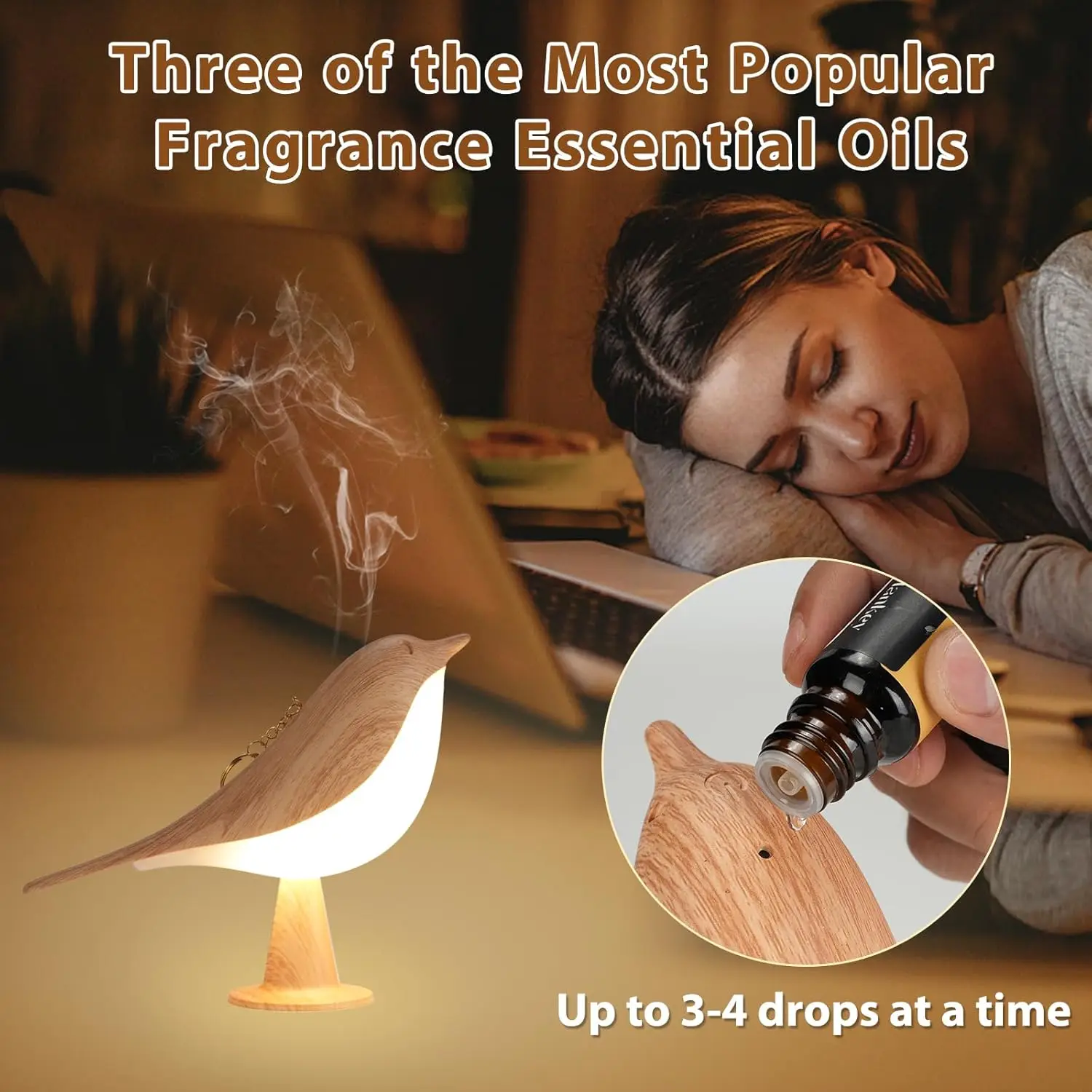 Lampe de Table LED avec capteur tactile, veilleuse Rechargeable à intensité variable avec 3 niveaux de luminosité, pour chambre d'enfant, maison, 2 paquets