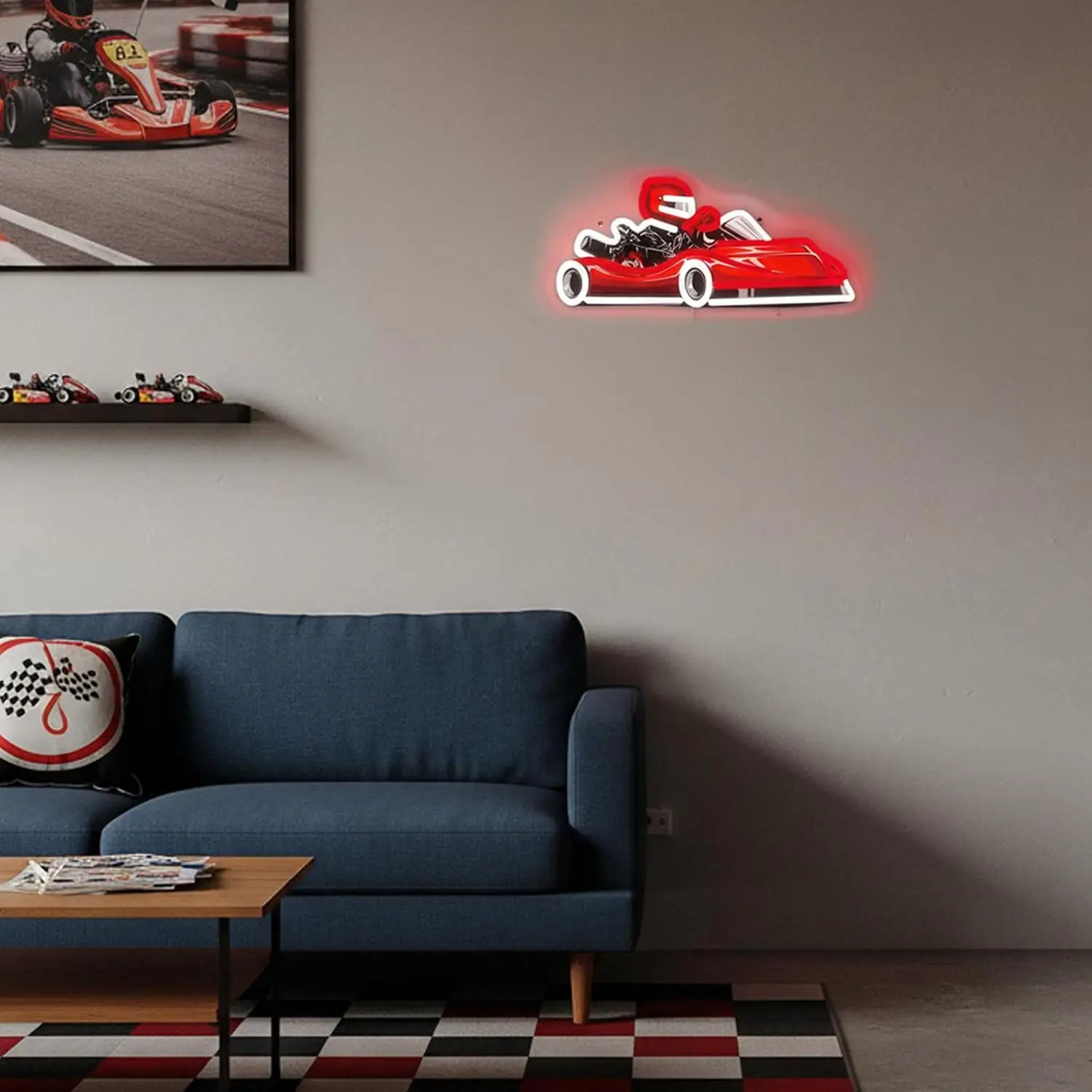 Go-Kart-Rennfahrer Neon-Schild – Decor Kart Lighting Bewertung und Preis