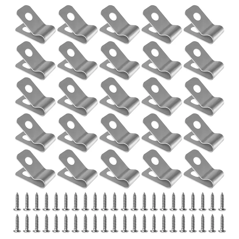 200pcs Stainless Steel Clips 16 Gauge For Welded Wire Fence Fasteners To Wood Metal Vinyl Durable Cat Claw Staple Hardware Clip view 3