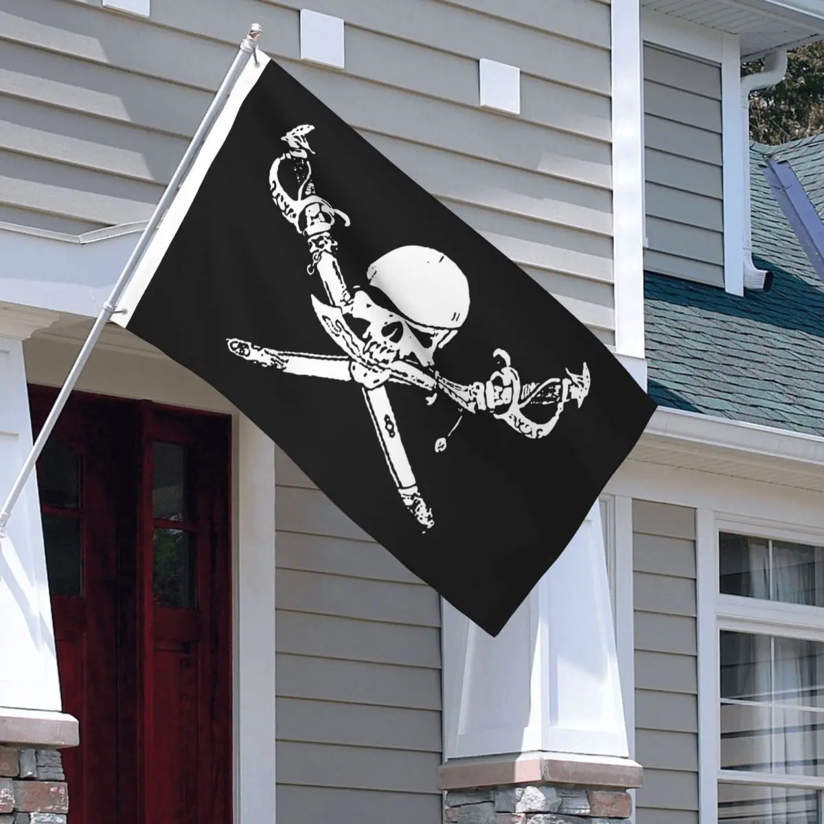Pirate Flag Skull Flag Outdoor Banner All Weather Brass Grommets Halloween Theme Decoration Vivid Color 2x3 3x5 4x6 5x8 FT Flags