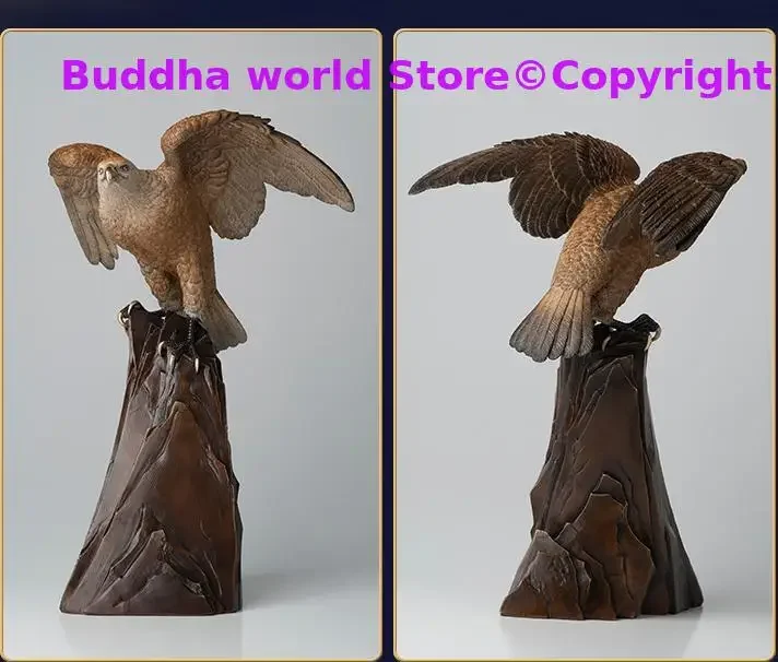 45CM Large 5A +TOP Business high grade Home company Vestibule living room ART Success Arabian Eagle falcon handmade brass statue