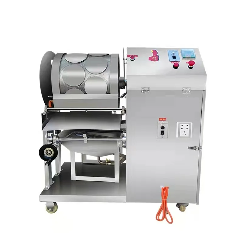 Full Automatic Chapati Rolling Egg Roll Wrapper Bake Crepe Continuous Injera Pancake Machine