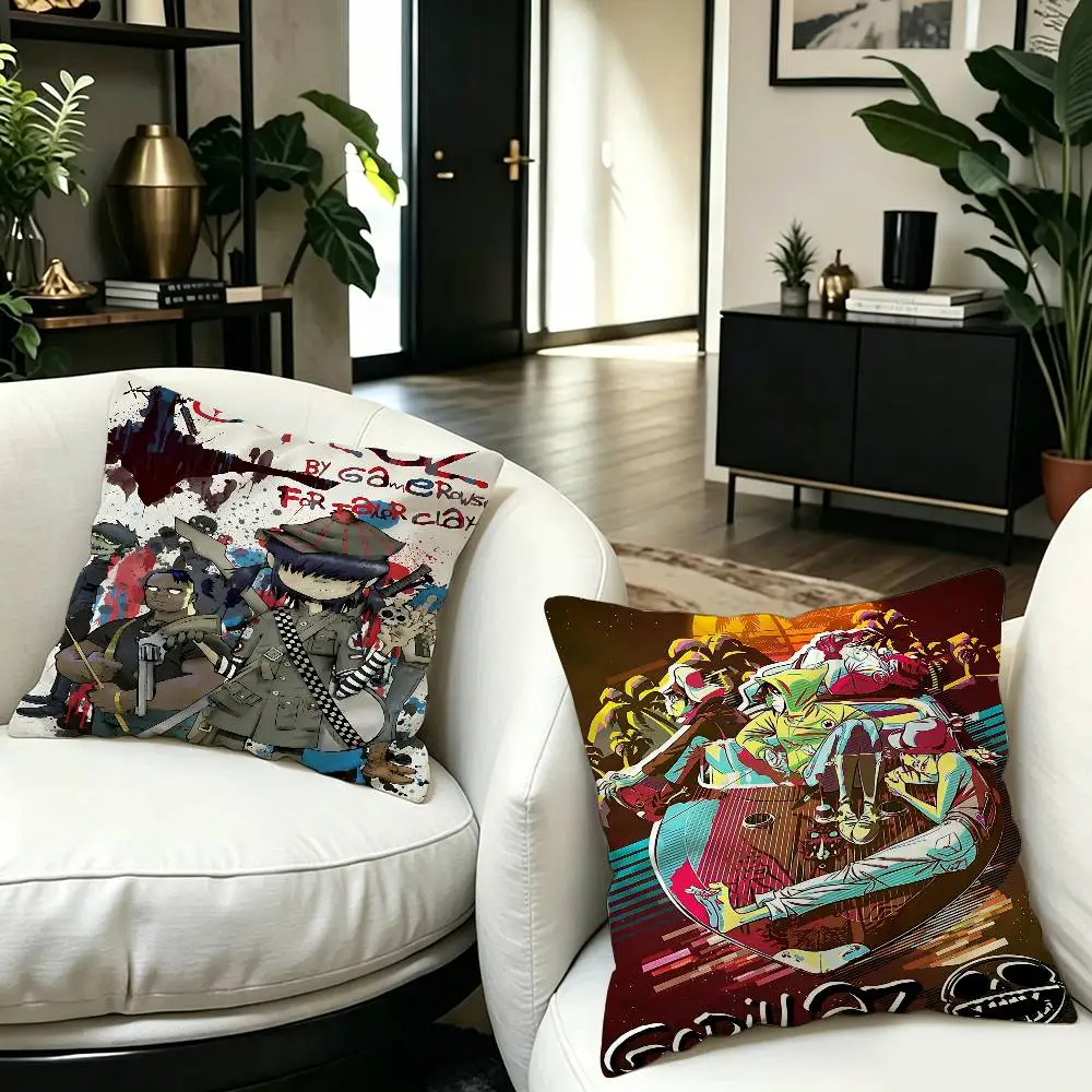 Music Prints G-Gorillaz Pillow Anime Pillow Sofa Bed Head Pillow Cover Cushion Cover 45x45 cm Fashion