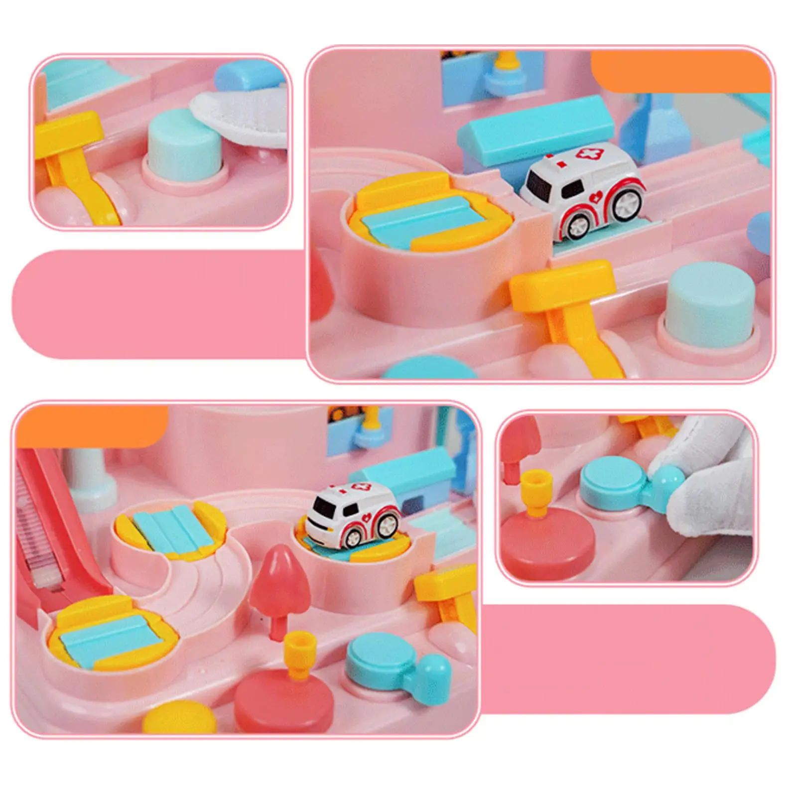 レールおもちゃ 車両おもちゃ 組み立て済みおもちゃ インタラクティブおもちゃ プレイセット 車の冒険 子供用おもちゃ 幼児用