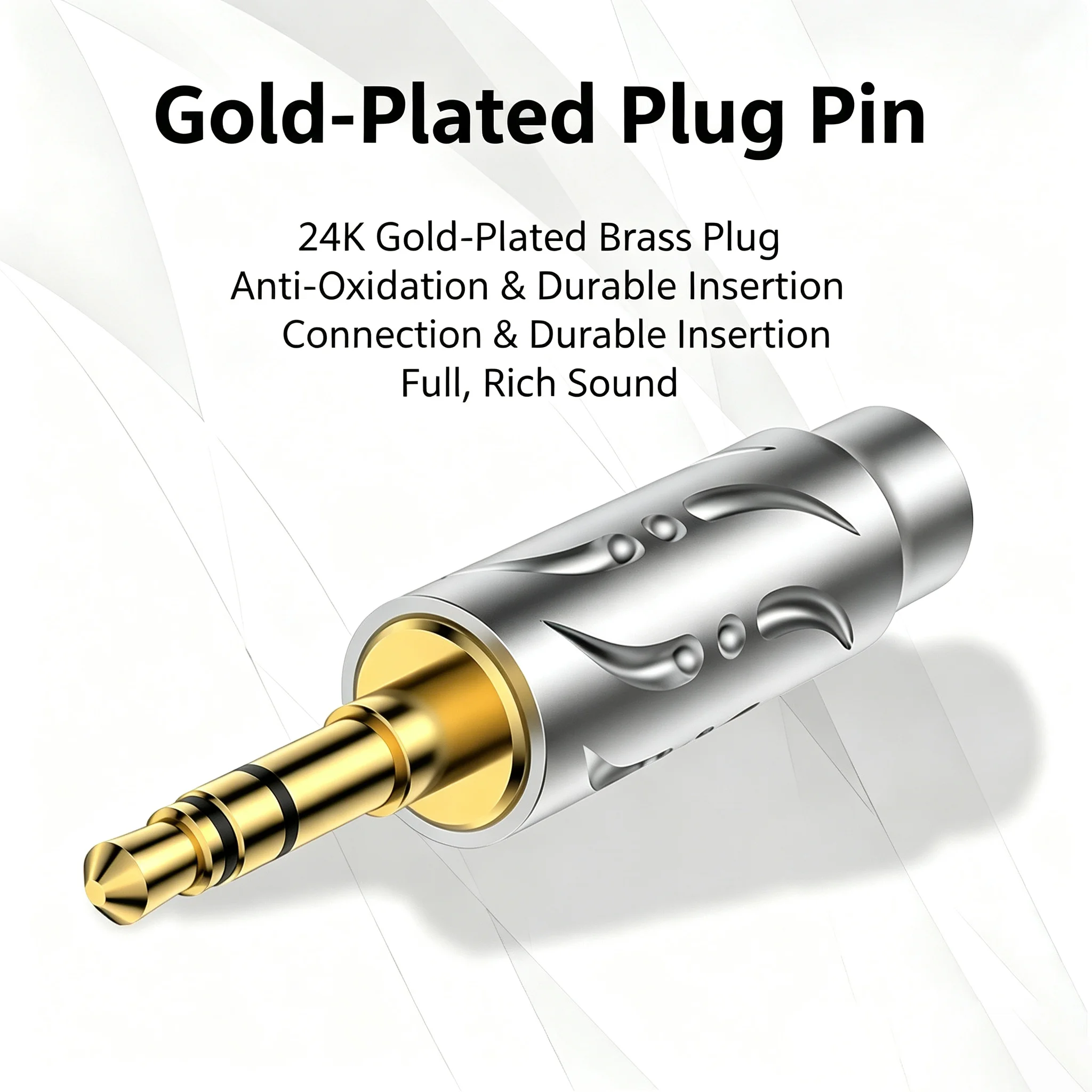 Viborg VH303R/G VH302R/G Gold/Rhodium Plated Headphone3.5mmmStere 4.4mm Balanced Audio Plug HIFI Audio Connector Headset Adapter