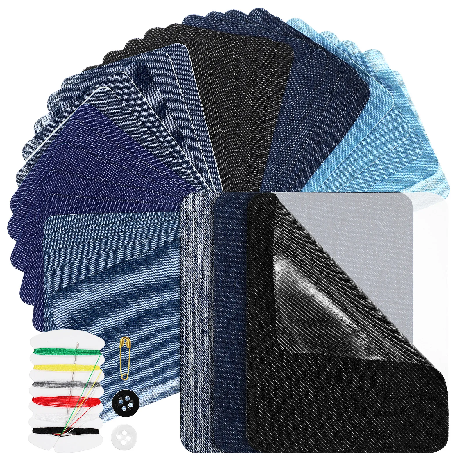 

30 Pcs Denim Patches 9 5x12 5cm Iron On Hole Repair for Jeans Clothes Self Adhesive Clothing Repair Appliques Garment Stickers