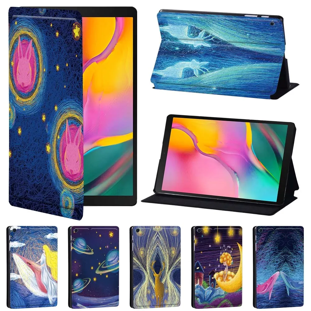 

For Samsung Galaxy Tab A7 Lite 8.7"/A 10.1"/10.5"/A8 10.5"/A7 10.4"/S5e 10.5"/S6 Lite 10.4" Tablet PU Leather Stand Cover Case