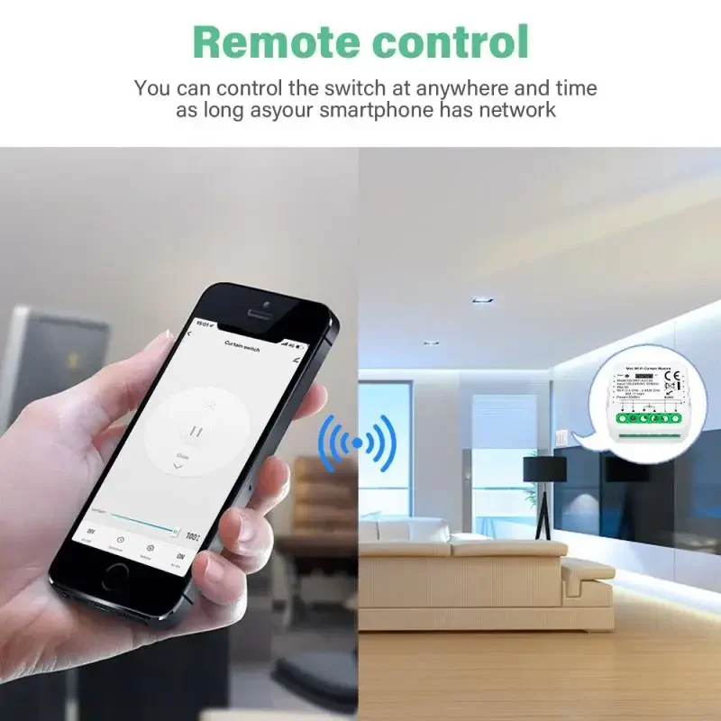 Tuya ZigBee/WiFi Smart Gordijn Schakelaar Module Voor Rolluik Jaloezieën Motor QS-S10-C04/ECC02 Schakelaar Ondersteuning Google Home Alexa