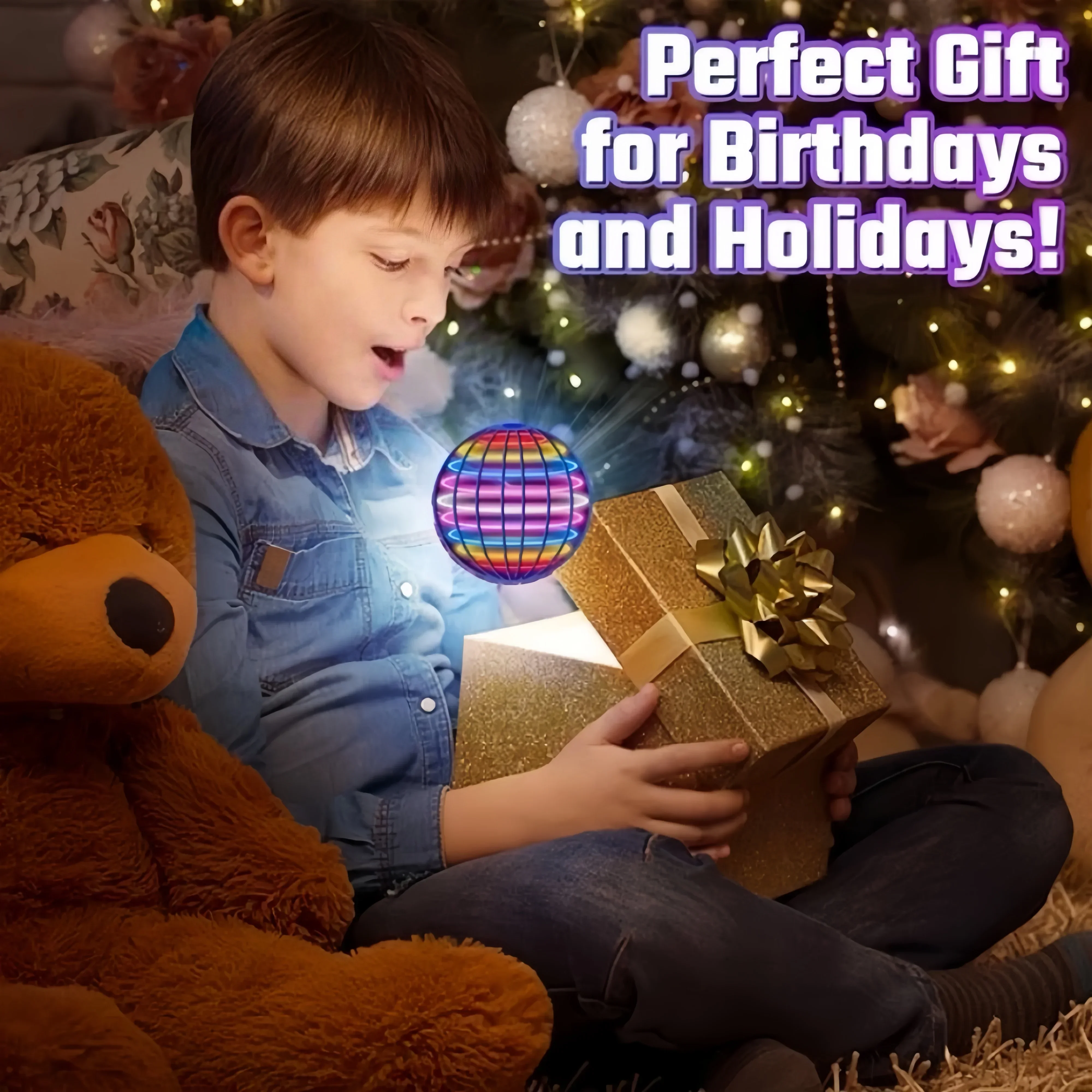 Magic Flying Ball Pro Mini iluminación con luces LED Control remoto controlado a mano Boomerang Spinner juguetes para adultos niños regalos