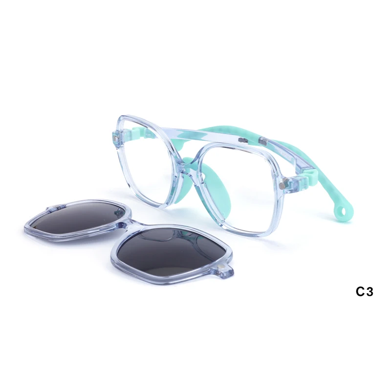 Ceofy montature per occhiali da vista per bambini occhiali polarizzati magnetici Clip per prescrizione ottica per bambini su occhiali flessibili