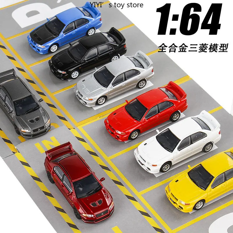 Km 1:64 Mitsubishi EVO7 sedán de séptima generación, modelo de coche de aleación, decoración de alta gama, coleccionables y regalos de alta gama 25