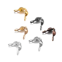 200Pcs/Lot Ball Chain Crimp Connector Bead Tips Calotte Clamshell Knot Cover For Jewelry Making Bracelet Necklace