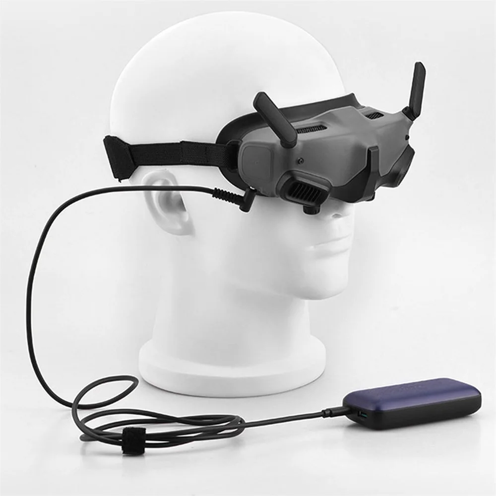 บินแว่นตาแบตสำรอง Power สายเคเบิลสายแบตเตอรี่อุปกรณ์เสริมสำหรับ DJI Avata แว่นตา2