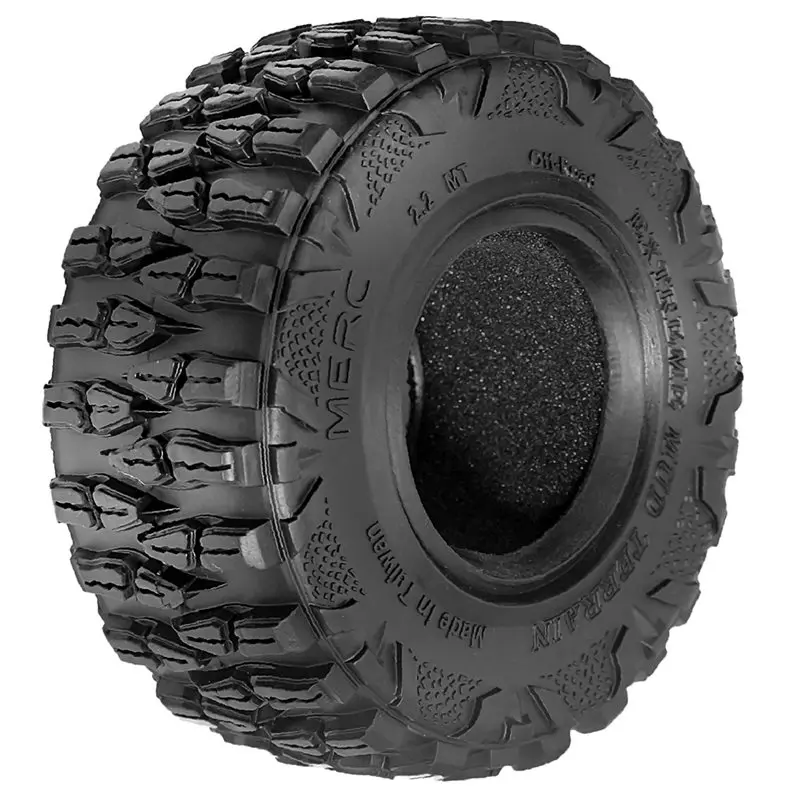 ABJL Mud Terrain Super Grip Soft Tyre 2.2 Inch Crawler Tires 4pcs for Axial SCX10 D90 TF2 for Tamiya CC01 TRX4 2