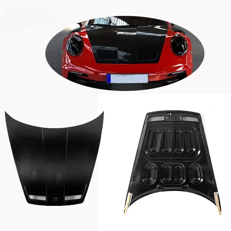 

For 992 GT3 Style Dry Carbon Fiber Hood Engine Cover