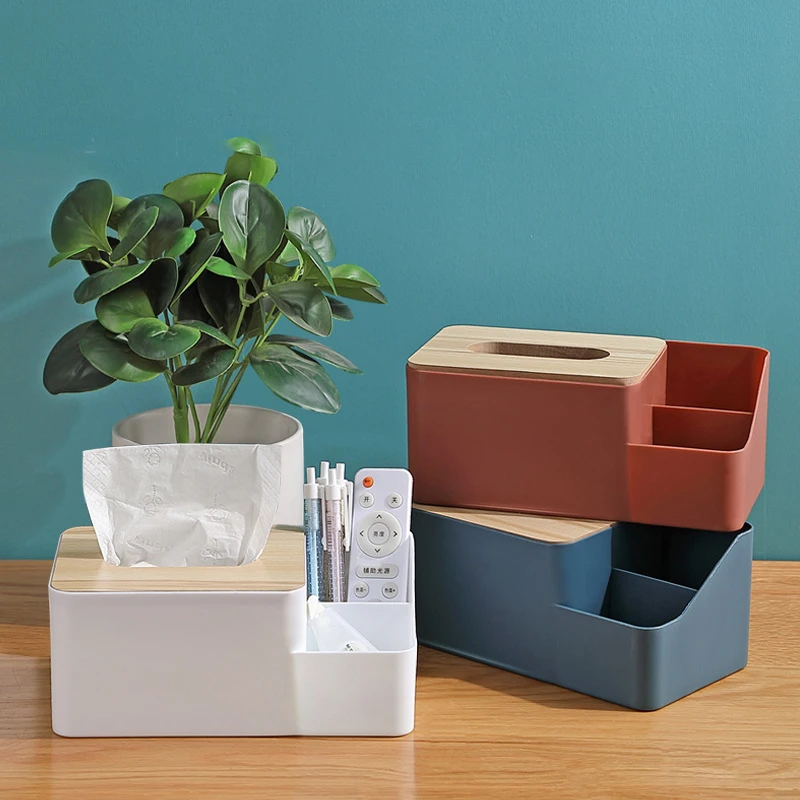 Wet Tissue Case Fashionable Wood Cover Napkin Holder For Table Accessory Storage Box Baby Wipes Handkerchiefs Organizer Desk TV