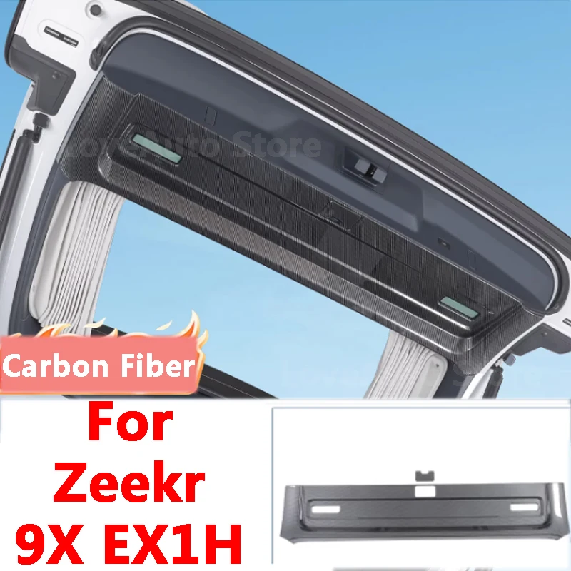 

For Zeekr 9X EX1H 2025 2026 Car ABS Rear Door Protective Plate Roof Door Anti-scratch Protective Pad Carbon Fiber Accessories