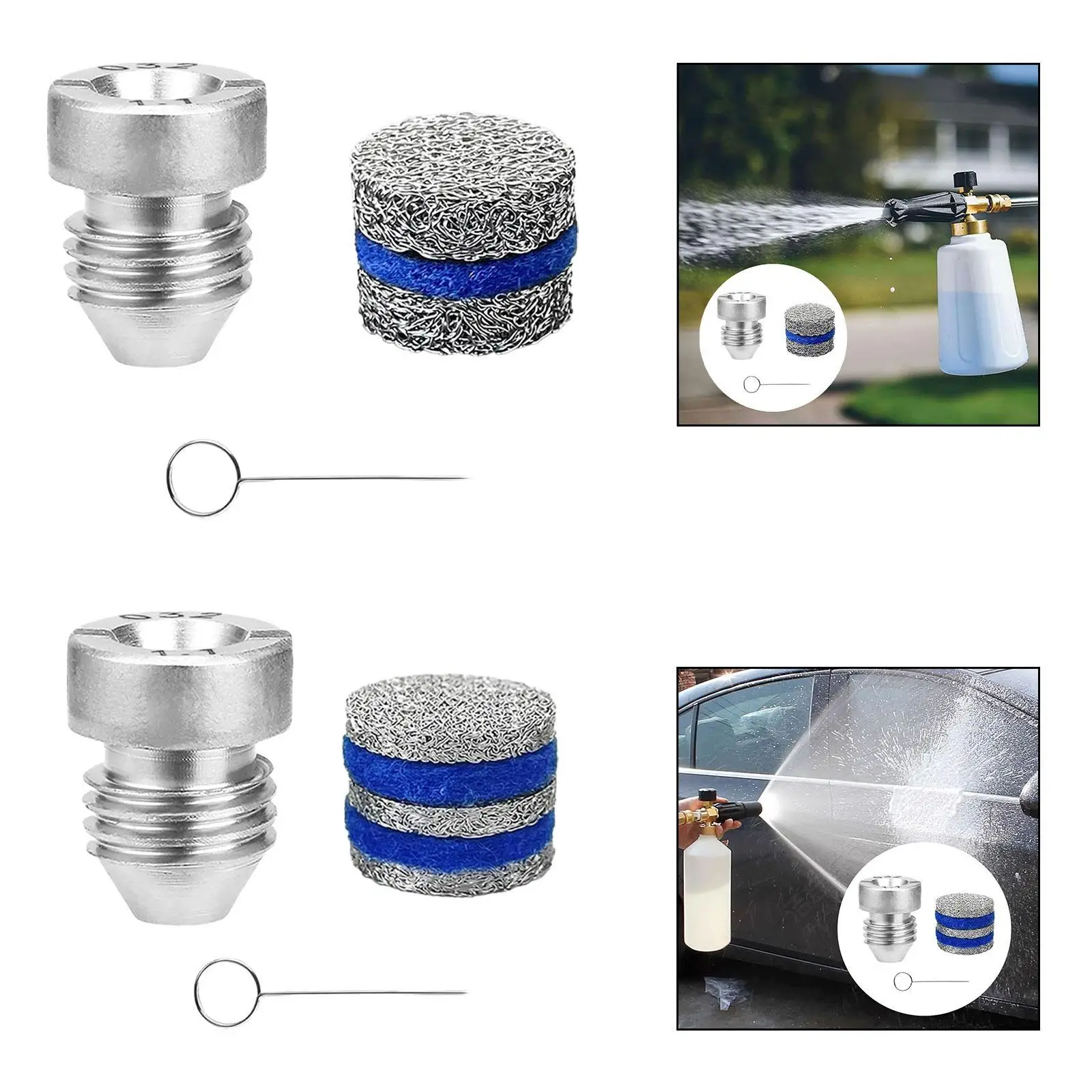 Orifice Nozzle Foam Maker Mesh Kit Thread Nozzle Tip Part Maintenance Easy Installation Professional Replaces Mesh Filters