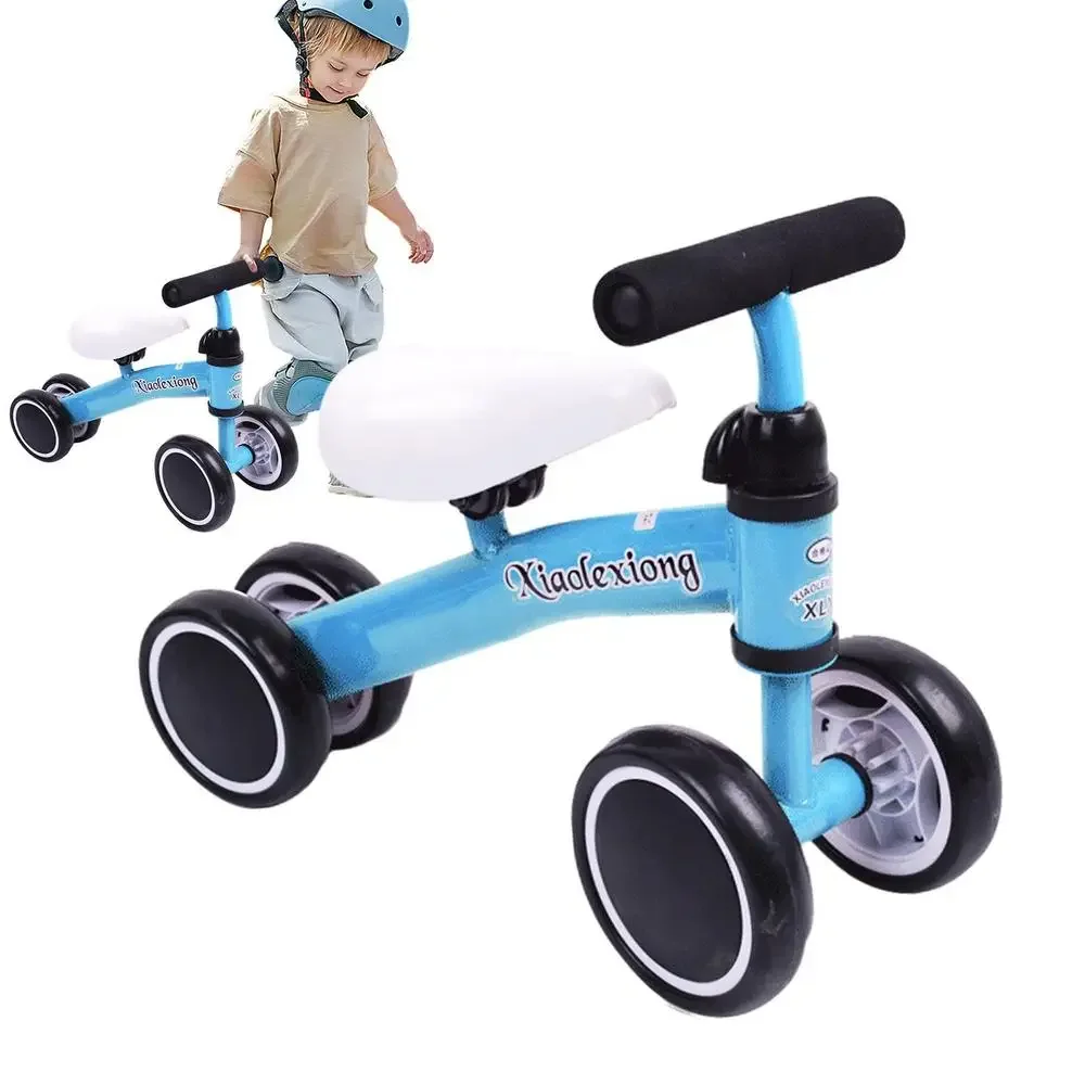 Baby Balance Bike Toys Non-Pedal 4 Wheels Baby Walker Riding Toys for Toddlers Boys & Girls Lightweight Kids First Bike Gifts