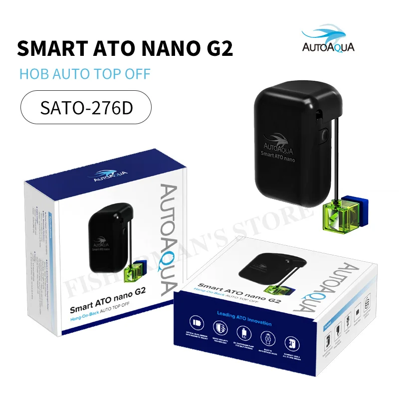 AUTOAQUA Smart ATO nano G2 TOAQ Małe akwaria do szkła akwariowego o grubości 3-10 mm, automatyczne uzupełnienie, 100-240 V