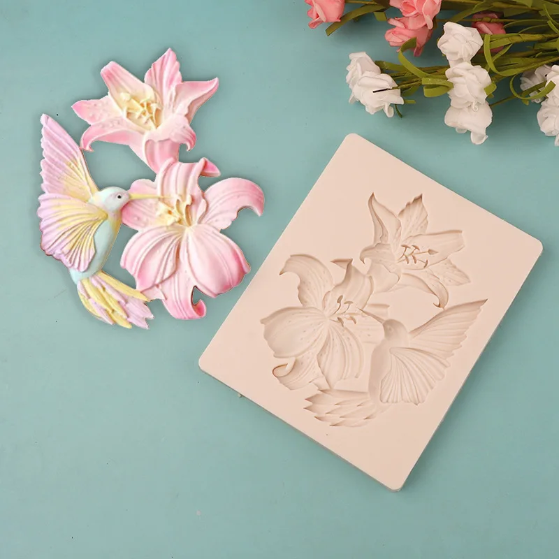 

Lily Bird Fondant Chocolate Silicone Mold DIY Cake Baking Mold Cake Decorating Tools Cake Decoration Accessories