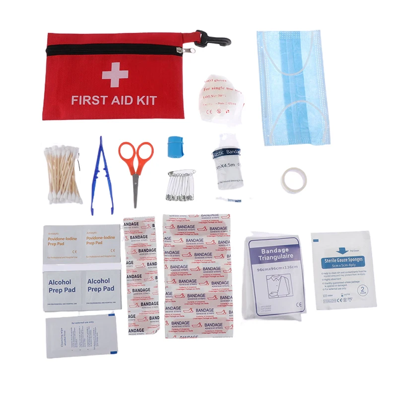 17pcs/set  First Aid Kit Home Care Waterproof Compact For Emergencies Home Car Travel Outdoor Camping Hiking Trauma Medical Kits