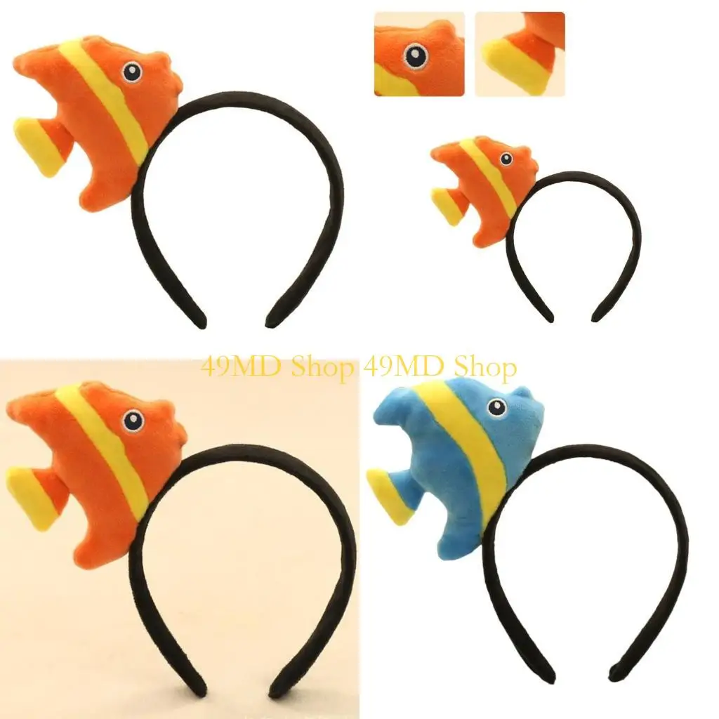 

49MD-плюшевая полоса с 3-D Cartoon Fish Family Family Уходящую для головного повязки.