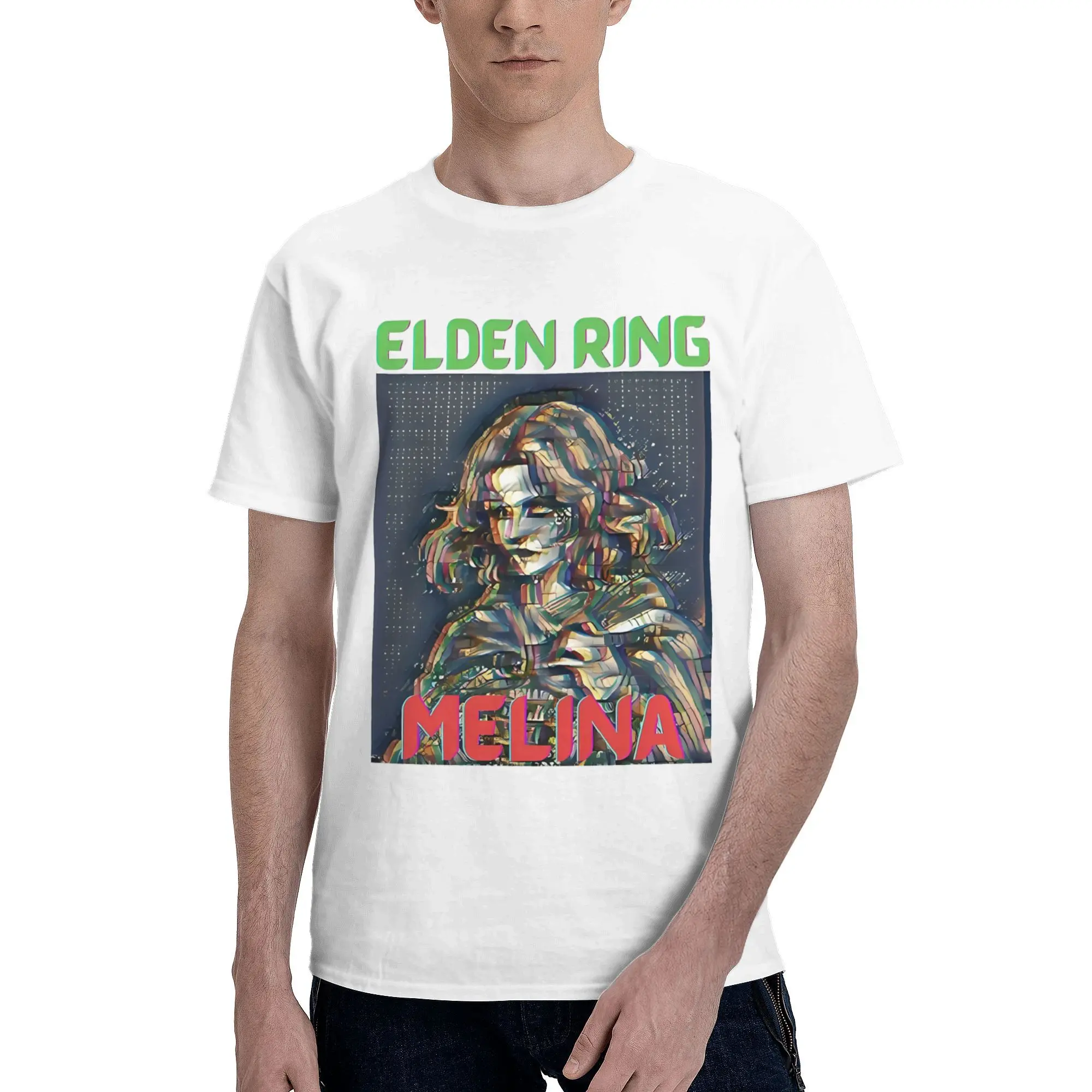 1 Art Eldened Ringed Melina   T-Shirt Men Women  Amazing 100% Cotton Tee Shirt Crewneck Short Sleeve T Shirt Summer Clothes