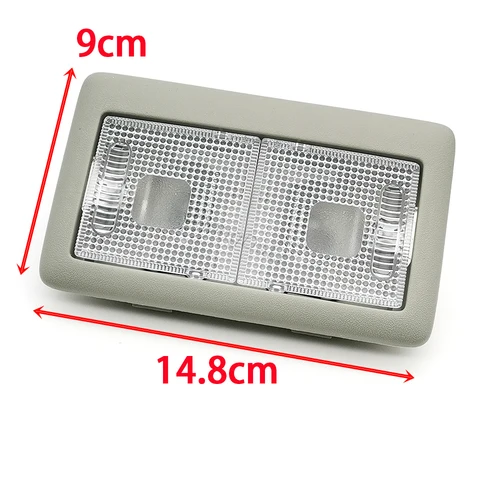 Imagen 2 del producto Lámpara de lectura Interior de coche gris de 2 pines, luz de techo, luz de techo interior para accesorios Suzuki SX4 Swift