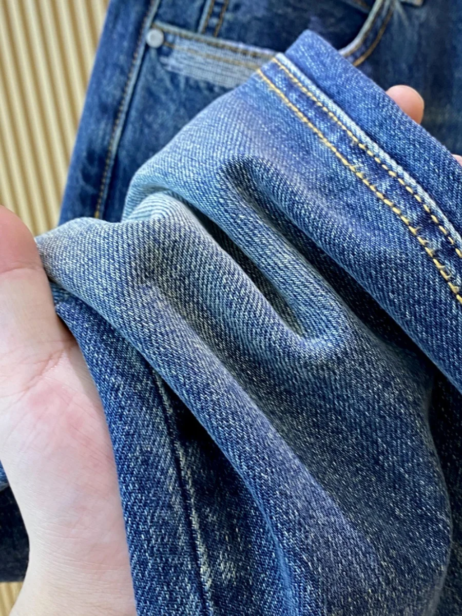   Celana Jeans Pria Longgar dengan Kaki Lurus Kasual Denim Trendy Musim Gugur Kedatangan Baru Celana Panjang Remaja Nyaman Dipakai