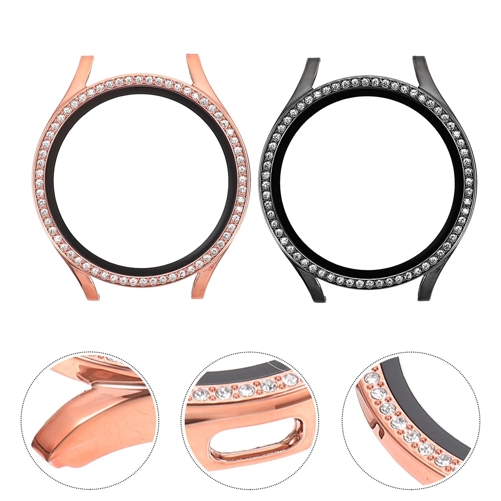 

2Pcs Premium Pc Watch Protector Lightweight Wear-Resistant Decorative Smartwatch Case Cover Eye-Catching Gift for Friends Family