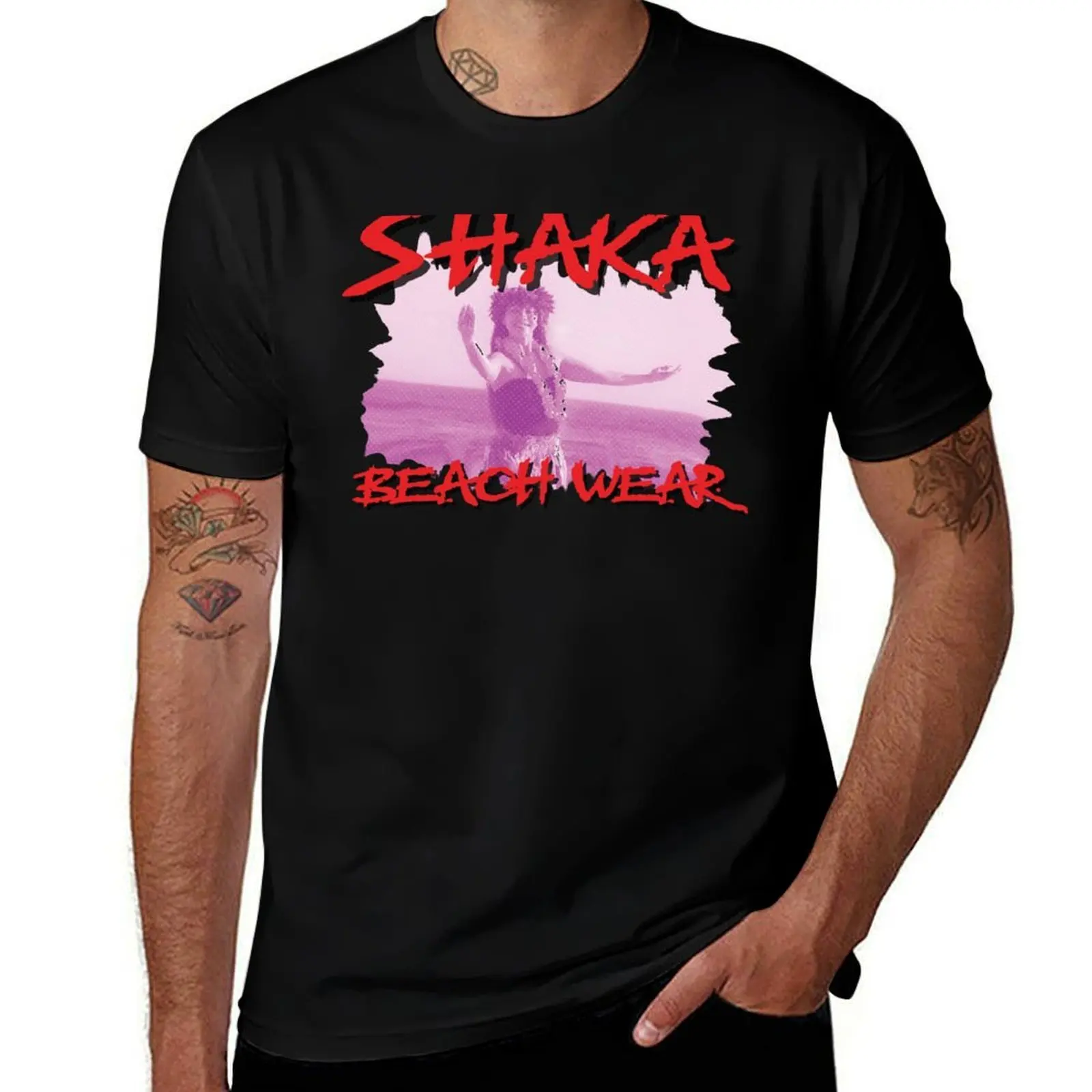 Shaka Beach Wear T-Shirt No Iron Casual Short Sleeve Top T-Shirt