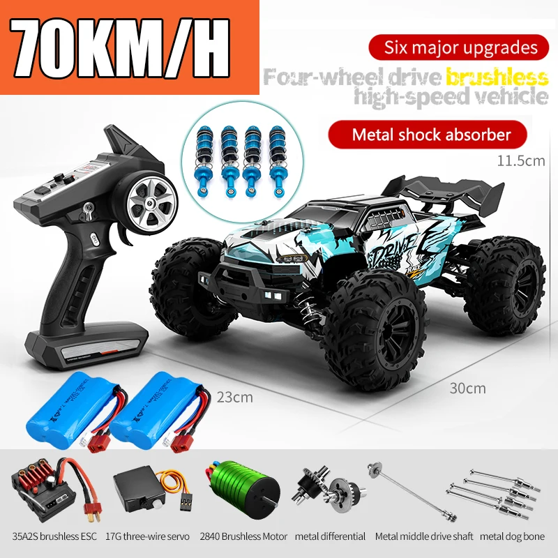 Samochody RC 2.4G 390 Moter szybkie wyścigi z zdalnym sterowaniem LED 4WD zdalne sterowanie terenowe 4x4 zabawki-ciężarówki dla dorośli i dzieci