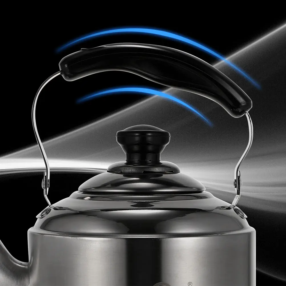 

1pc Stainless Steel Whistling Teakettle Boiling Water Kettle Sound Alert For Tea Coffee Portable Kitchen Gadget Sounding