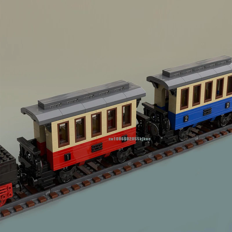 MOC city อุตสาหกรรม 2 เพลา passenger wagon รถไฟพาโนรามารุ่น DIY ไอเดียสร้างสรรค์ของเล่นเด็กของขวัญเทคโนโลยีคริสต์มาสบล็อก