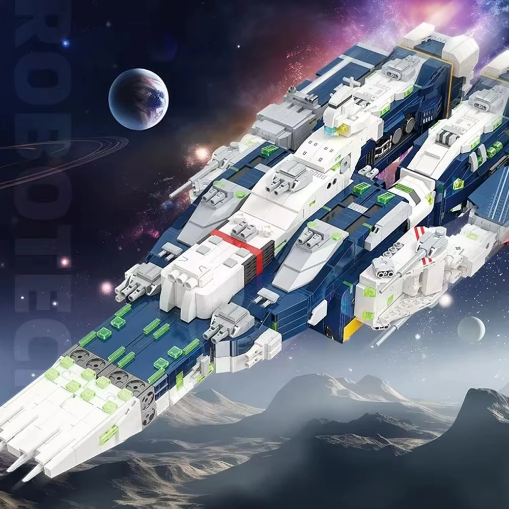 

Конструктор NO.58144 MOC Creativity Spacecraft SDF-1 Macross, 2 в 1, аниме-игрушки для детей, рождественский подарочный набор, 4682 детали