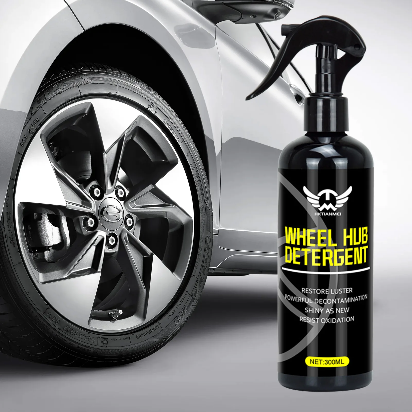 

300ml Car Rim Care Wheel Ring Cleaner Tire Rust Removal Detergent Cleaning For Metal Parts Rollers Door Hinges And Brake Parts