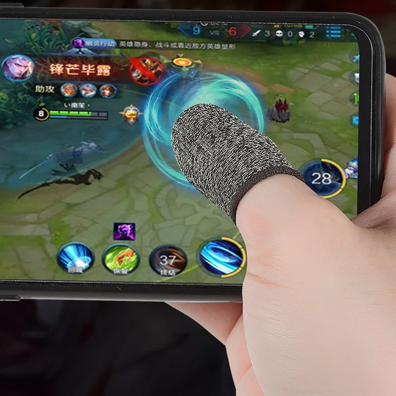 Funda para los dedos a prueba de sudor para juegos, guantes para los dedos, protectores para los dedos para pantalla táctil, 0,3mm, 1 par